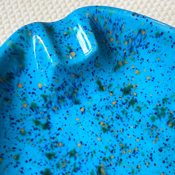 MCM Tray Mid Century Ashtray Vintage Modern Ceramic Pottery Confetti 60s - Picture 4 of 6